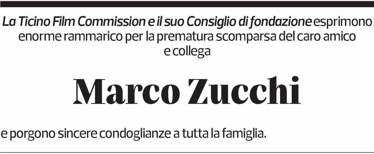 Annuncio funebre Marco Zucchi