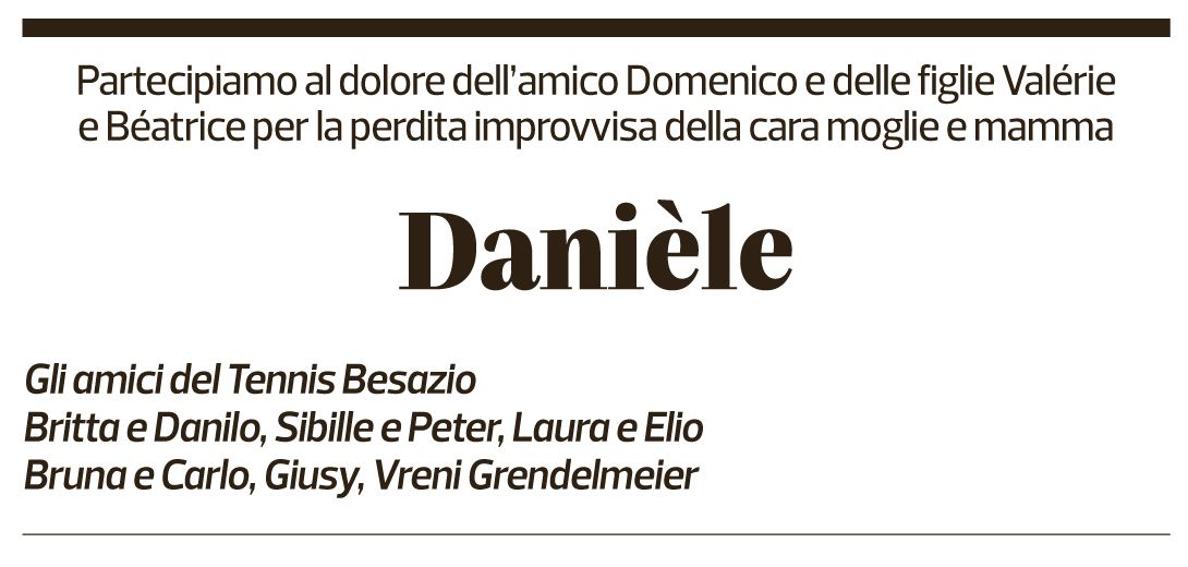 Annuncio funebre Danièle 