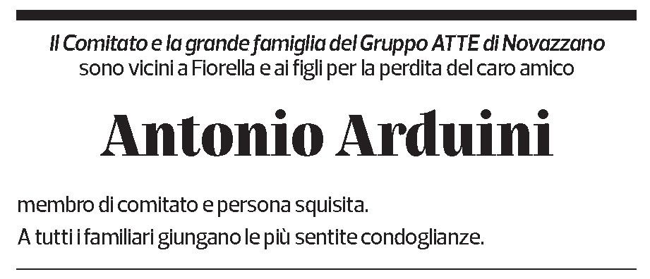 Annuncio funebre Antonio Arduini