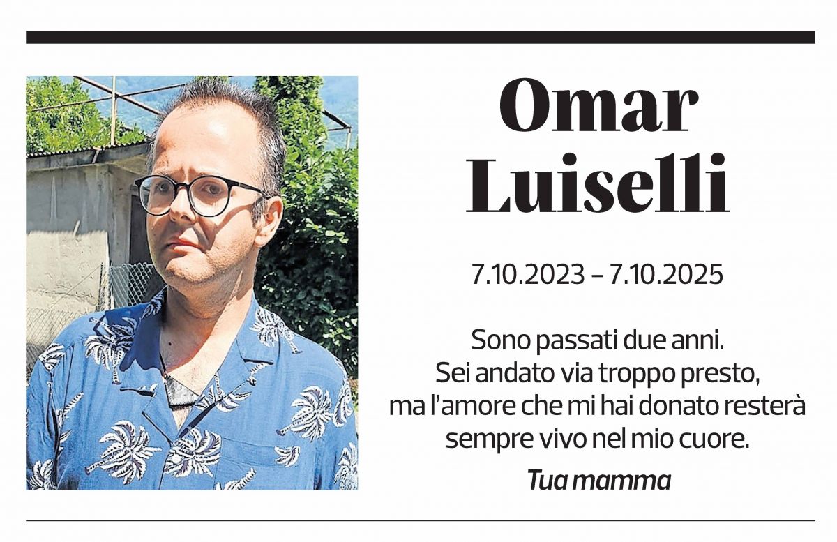 Annuncio funebre Omar Luiselli