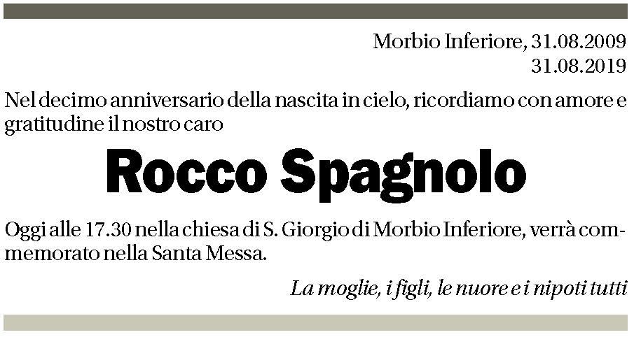 Annuncio funebre Rocco Spagnolo