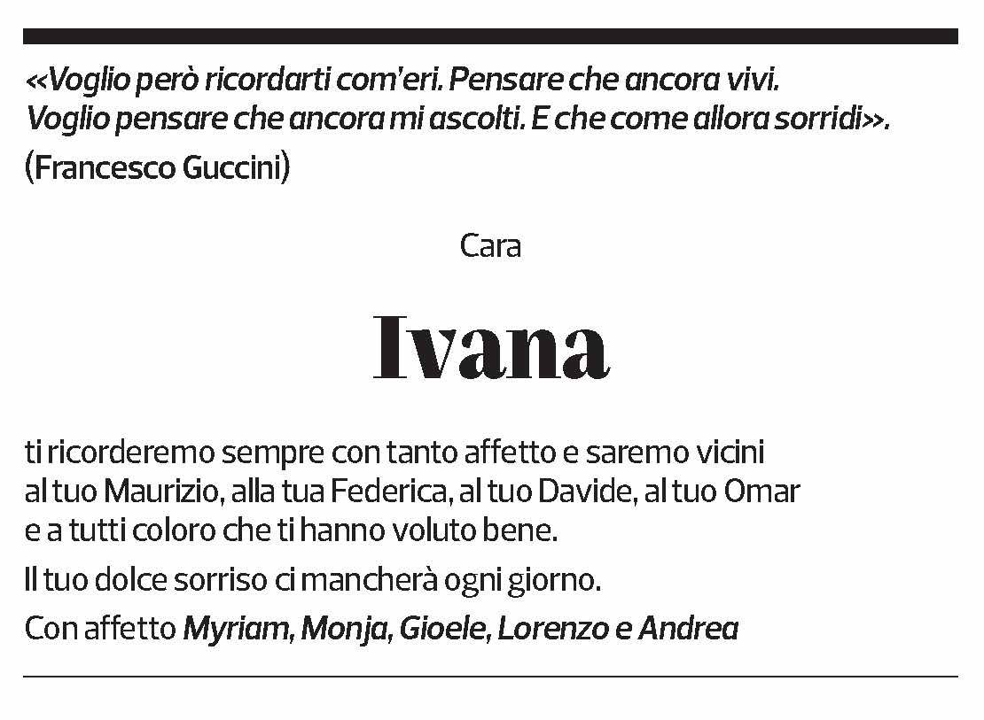 Annuncio funebre Ivana Rossi