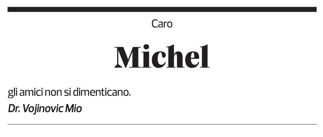 Annuncio funebre Michel Terrier