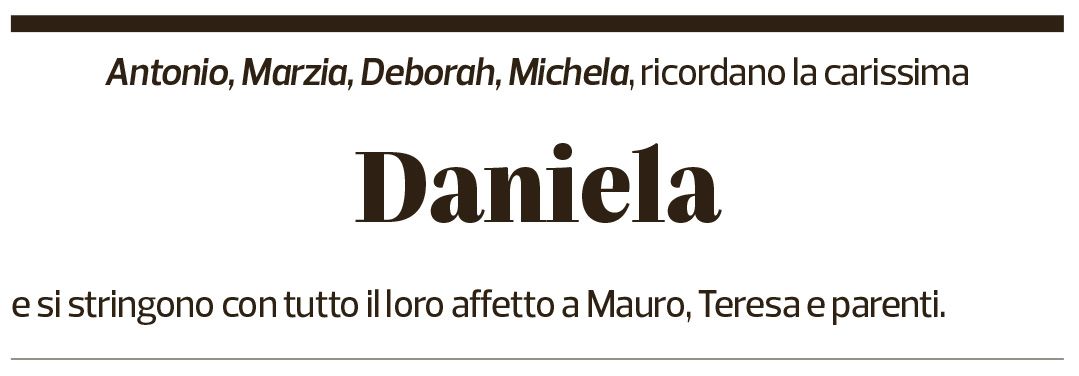 Annuncio funebre Daniela Manetti