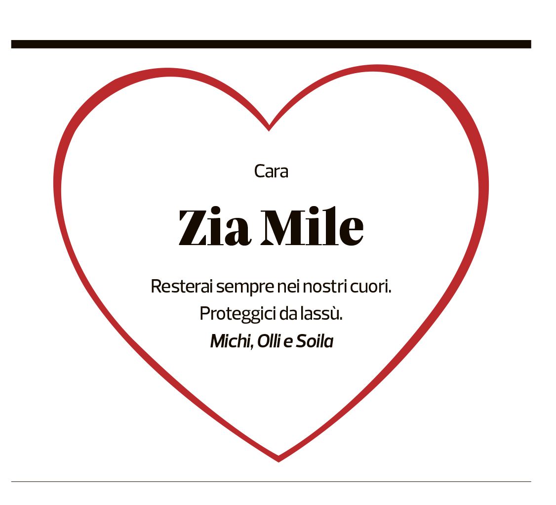 Annuncio funebre Milena Fenaroli