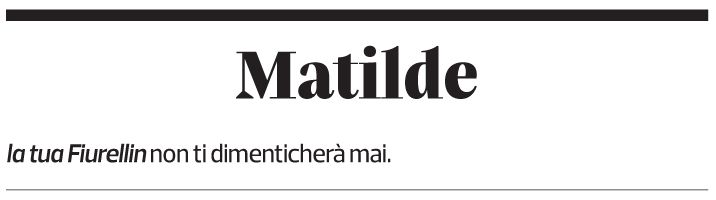 Annuncio funebre Matilde Bonetti Soldati