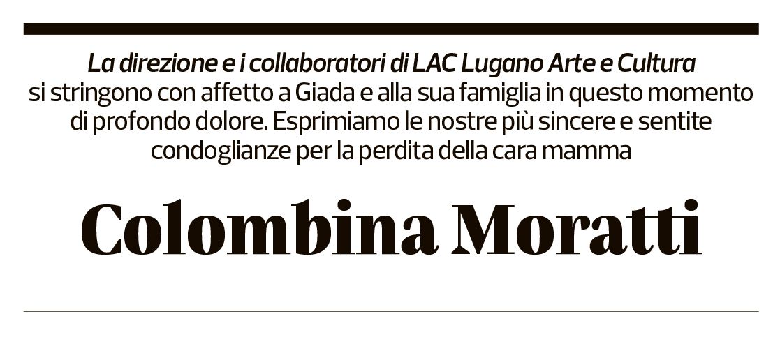 Annuncio funebre Colombina Moratti