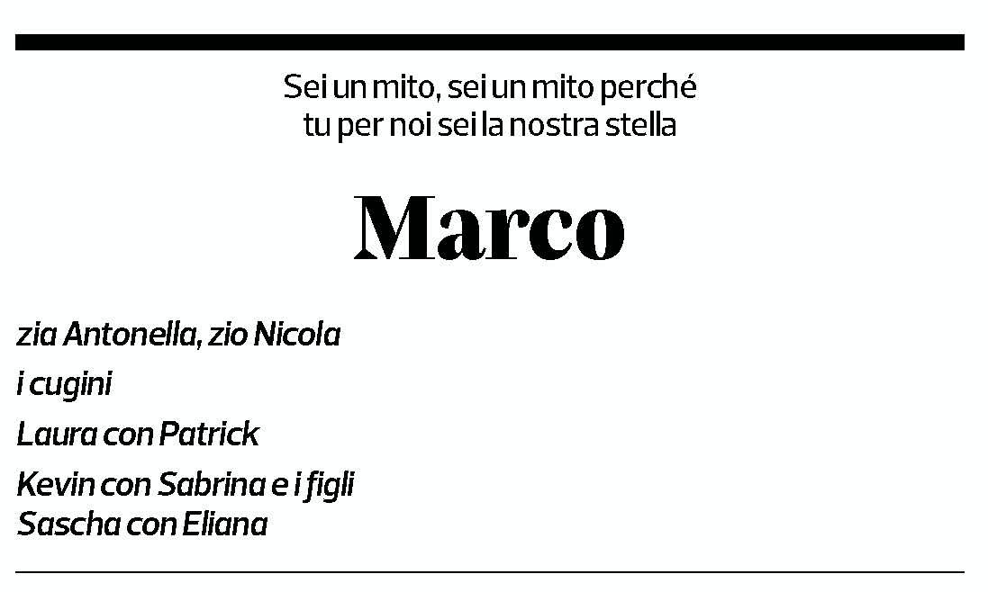 Annuncio funebre Marco Bernotti