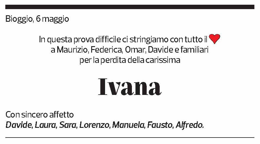 Annuncio funebre Ivana 