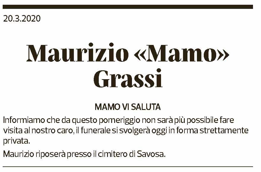 Annuncio funebre Maurizio "mamo" Grassi