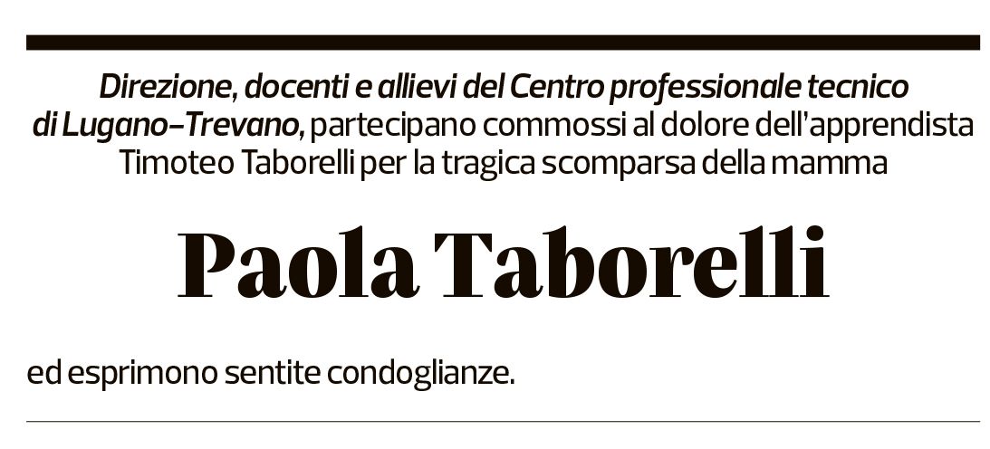 Annuncio funebre Paola Taborelli