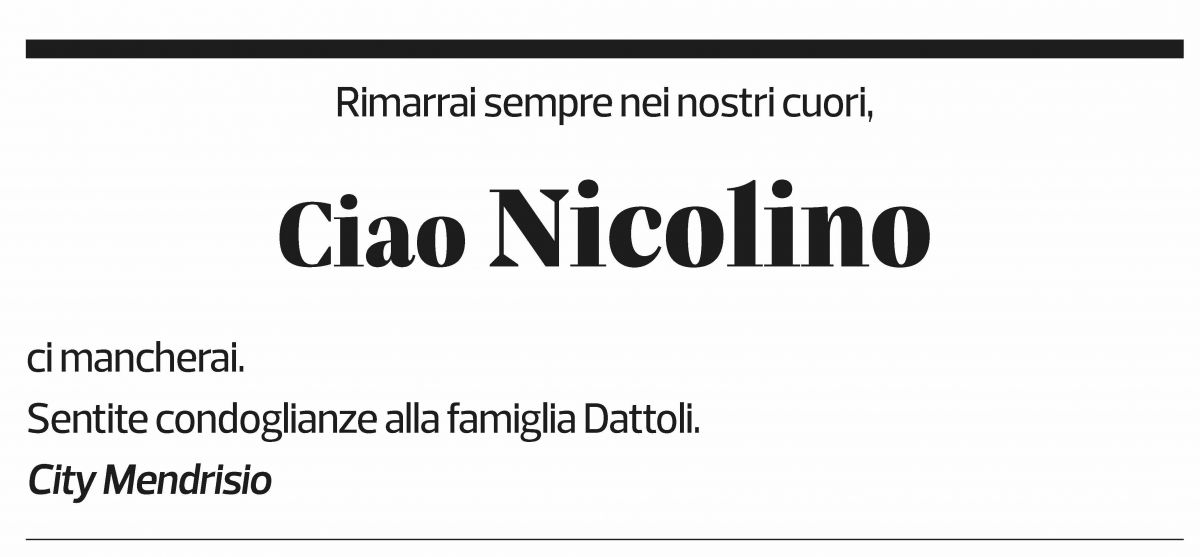 Annuncio funebre Nicola Dattoli