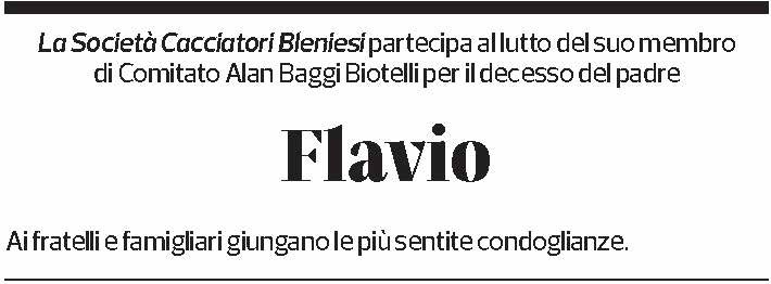 Annuncio funebre Flavio Baggi-biotelli