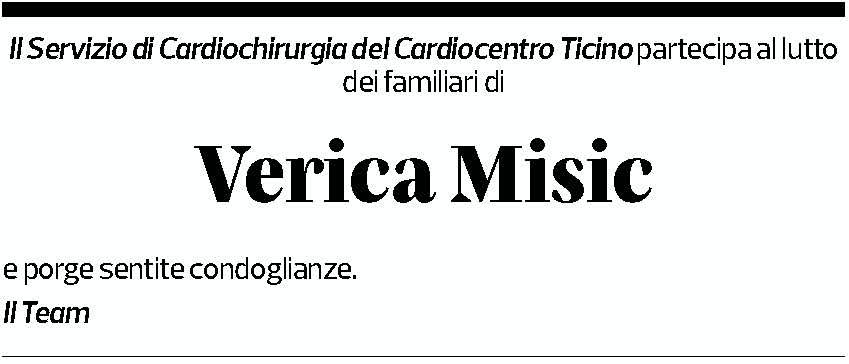 Annuncio funebre Verica Misic