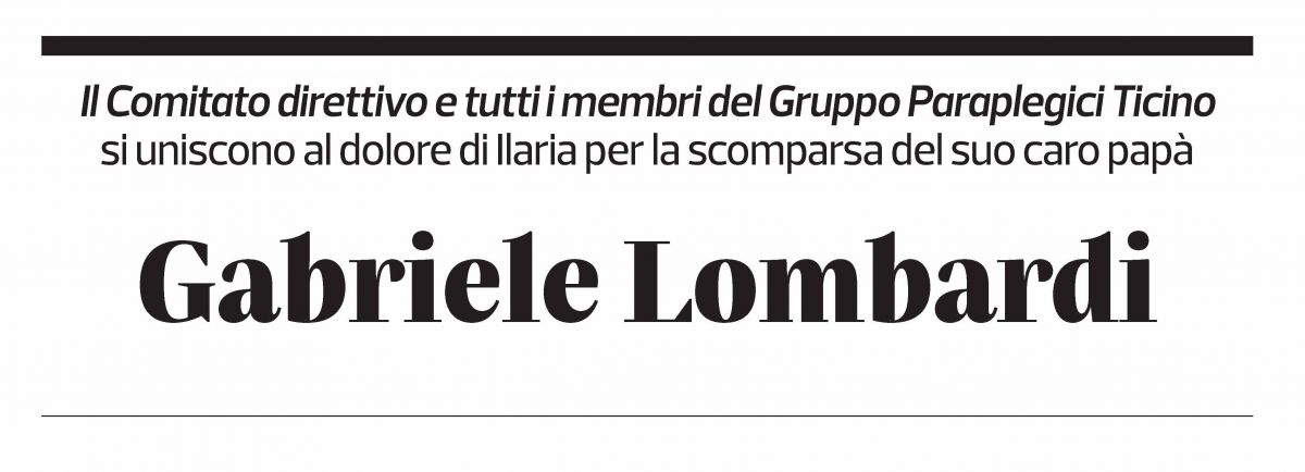 Annuncio funebre Gabriele Lombardi