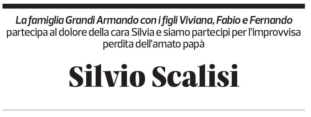 Annuncio funebre Silvio Scalisi