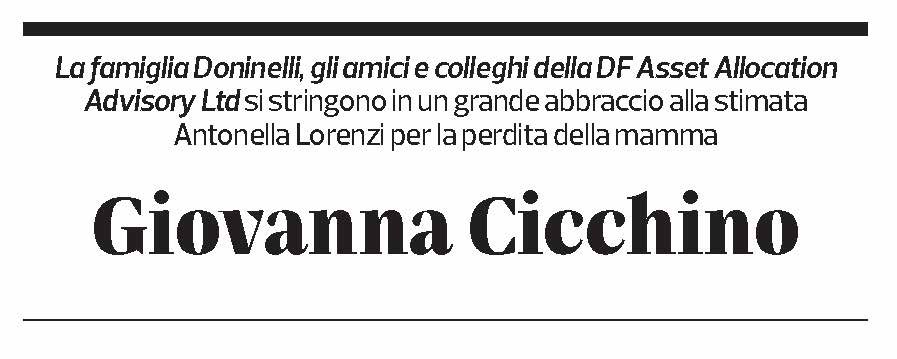 Annuncio funebre Giovanna Cicchino