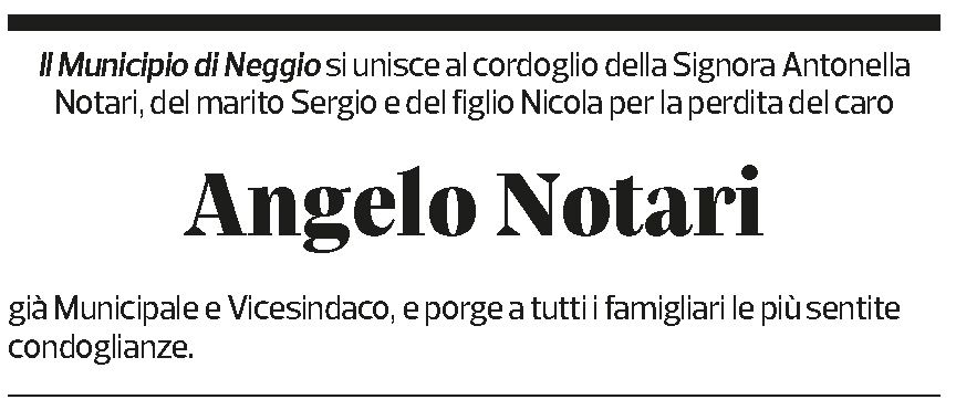 Annuncio funebre Angelo Notari