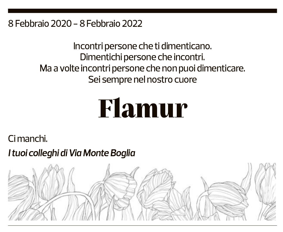 Annuncio funebre Flamur Krasniqi