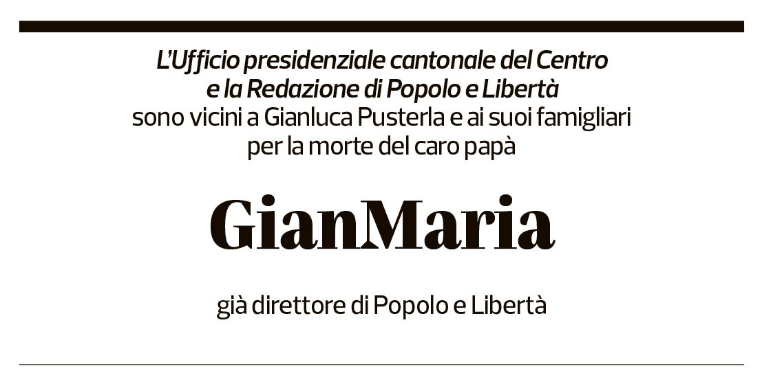 Annuncio funebre Gianmaria Pusterla