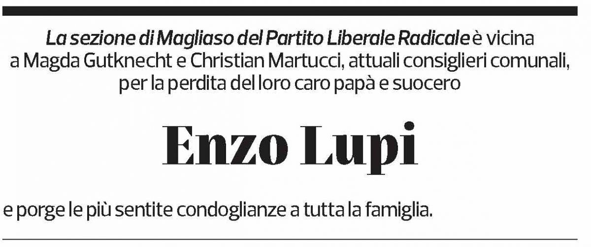 Annuncio funebre Enzo Lupi