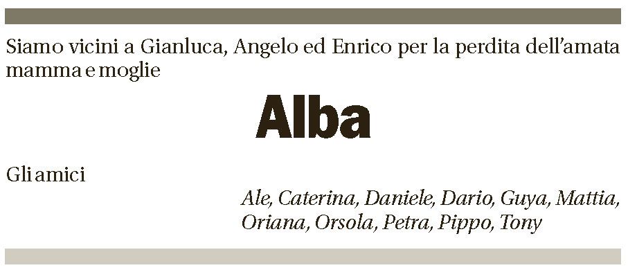 Annuncio funebre Alba Maina