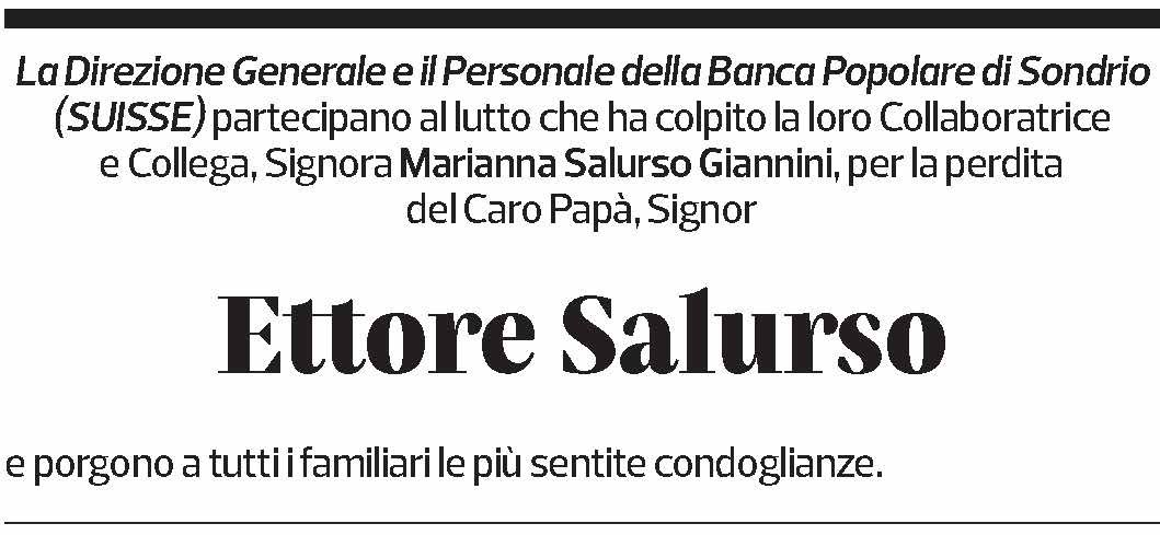 Annuncio funebre Ettore Salurso