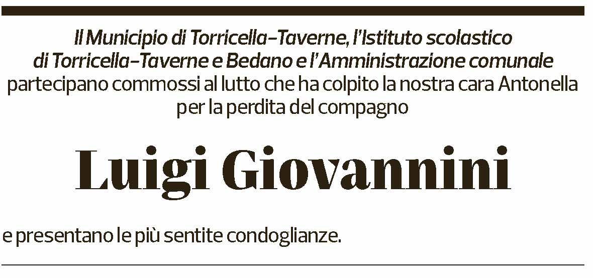 Annuncio funebre Luigi Giovannini
