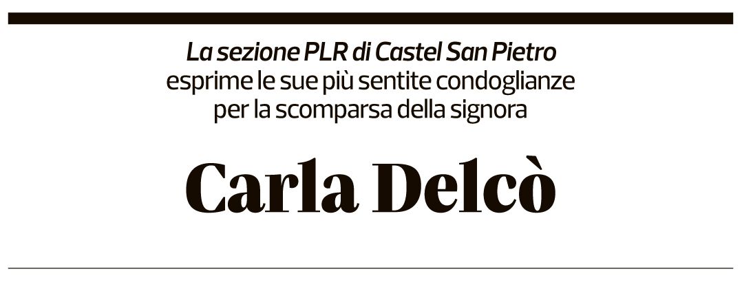 Annuncio funebre Carla Delcò