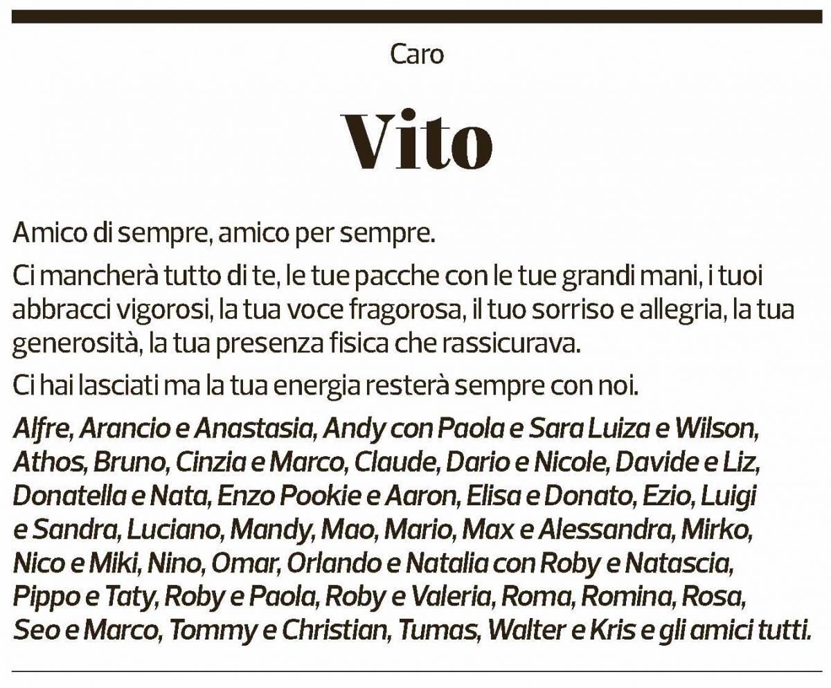 Annuncio funebre Vittorio D'apice