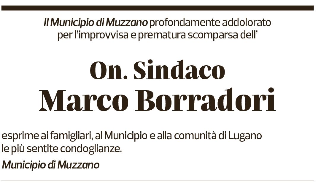 Annuncio funebre Marco Borradori