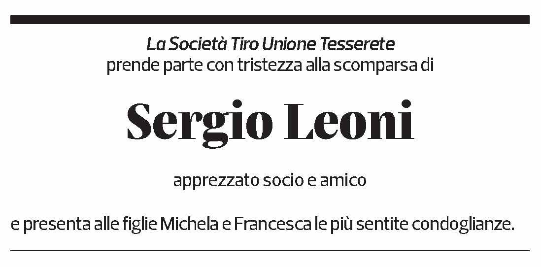 Annuncio funebre Sergio Leoni