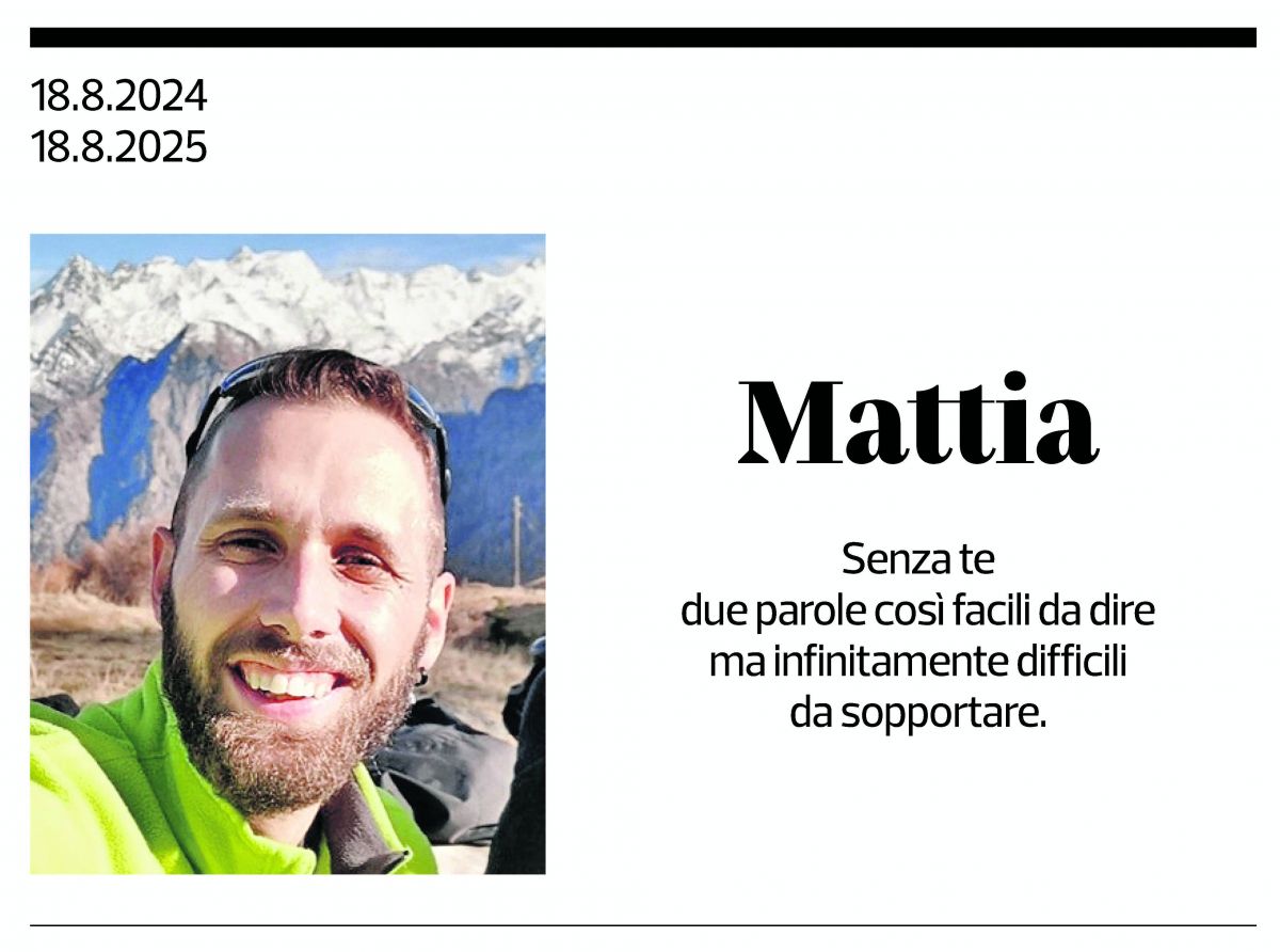 Annuncio funebre Mattia 