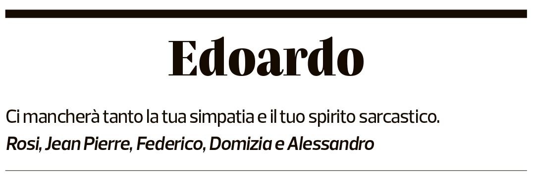 Annuncio funebre Edoardo 