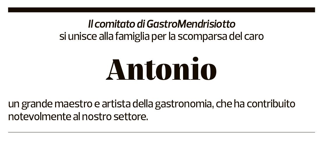 Annuncio funebre Antonio Florini