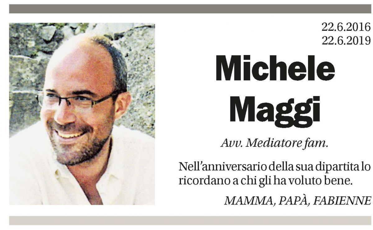 Annuncio funebre Michele Maggi