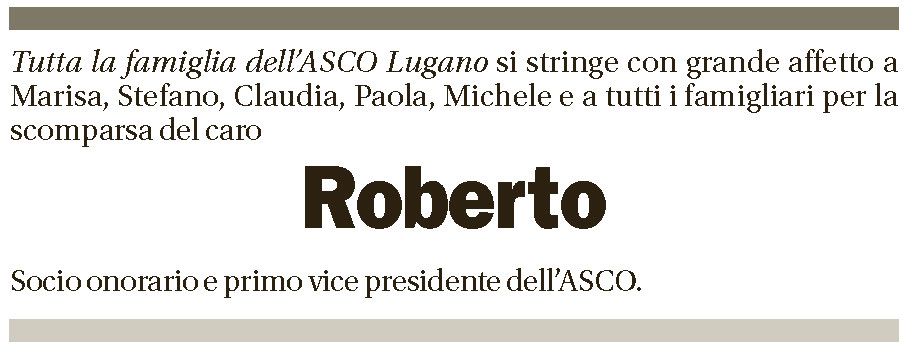 Annuncio funebre Roberto Unternährer