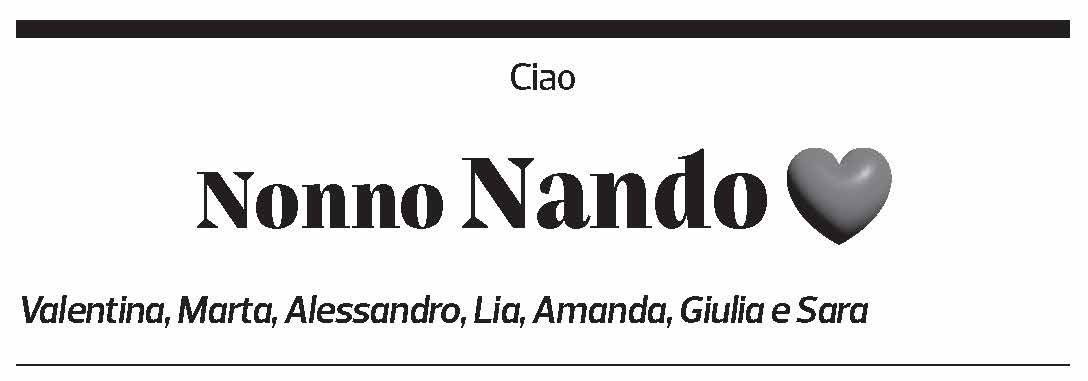 Annuncio funebre Fernando Gadoni