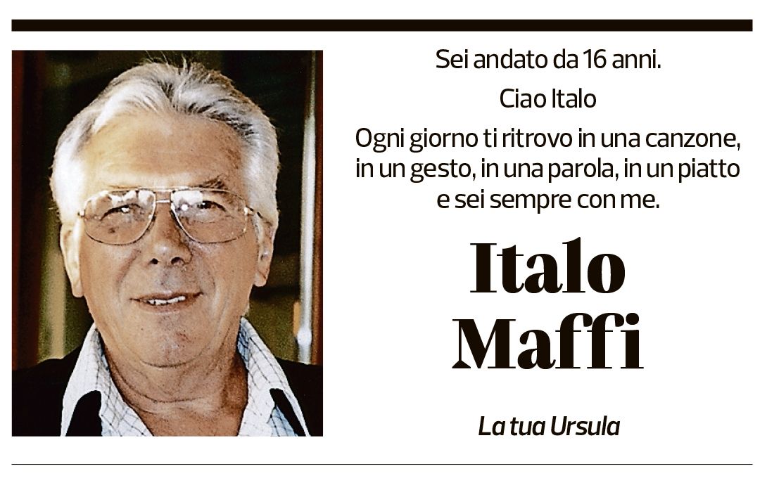 Annuncio funebre Italo Maffi