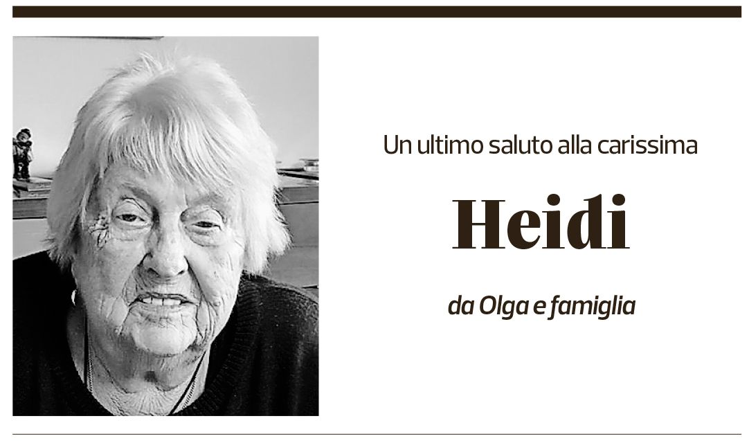 Annuncio funebre Heidi 