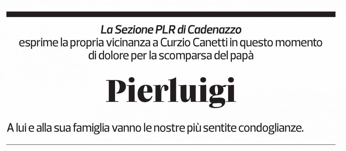 Annuncio funebre Pierluigi 