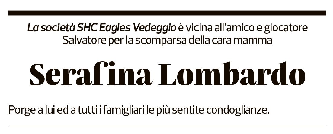 Annuncio funebre Serafina Lombardo