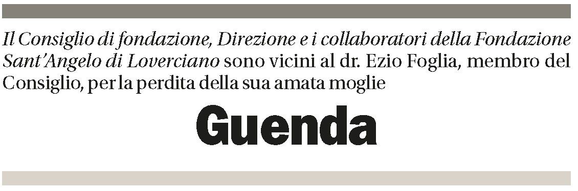 Annuncio funebre Guenda Foglia