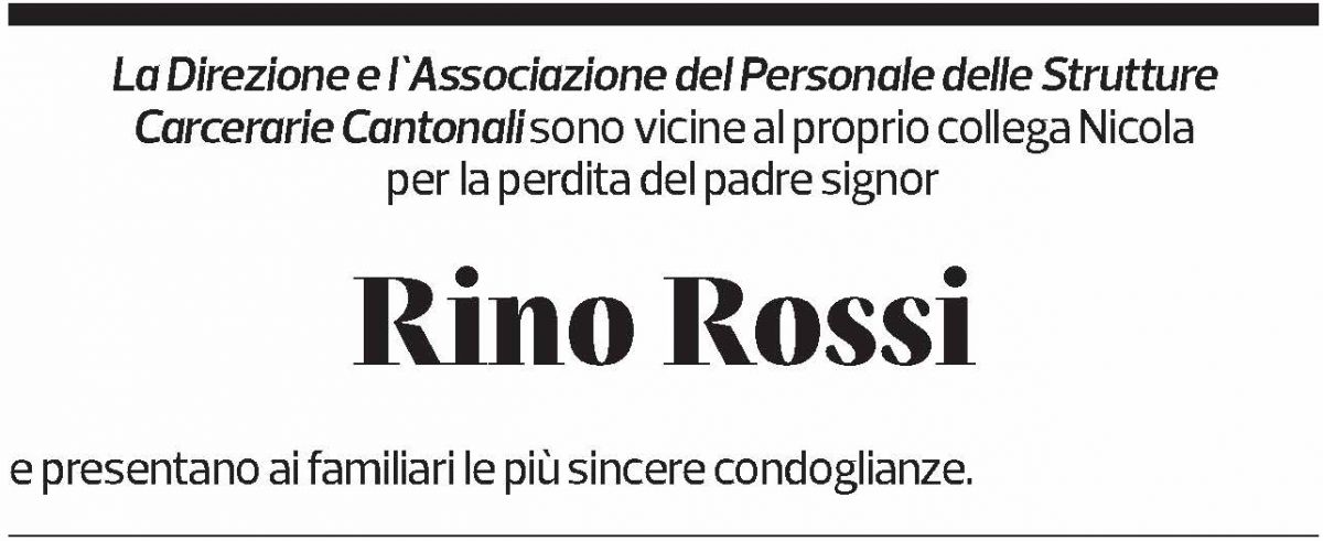 Annuncio funebre Rino Rossi