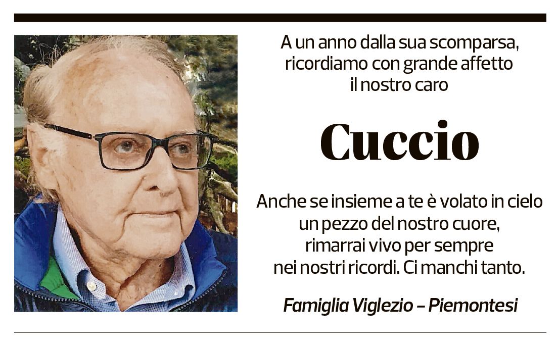 Annuncio funebre Cuccio Viglezio