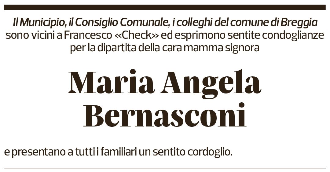 Annuncio funebre Mariangela Bernasconi