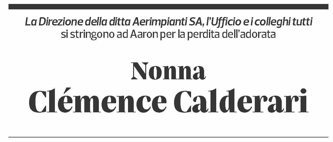 Annuncio funebre Clémence Caldelari