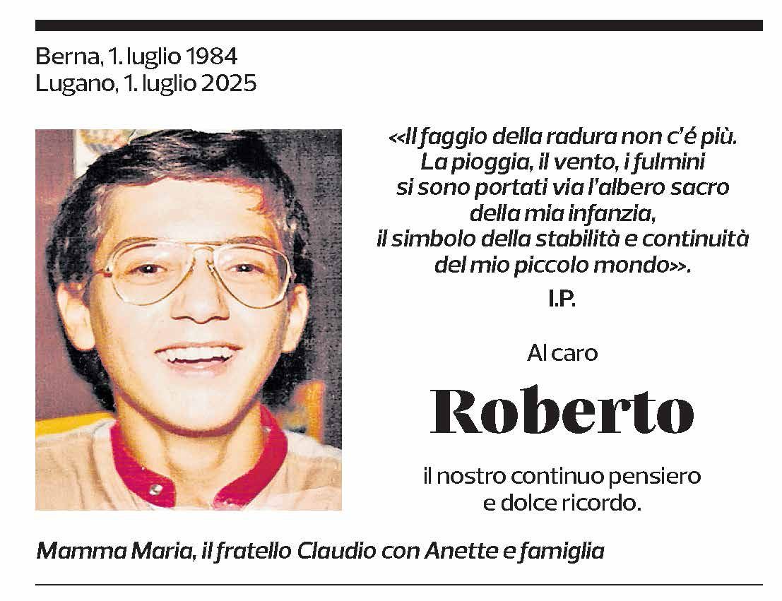 Annuncio funebre Roberto Leo