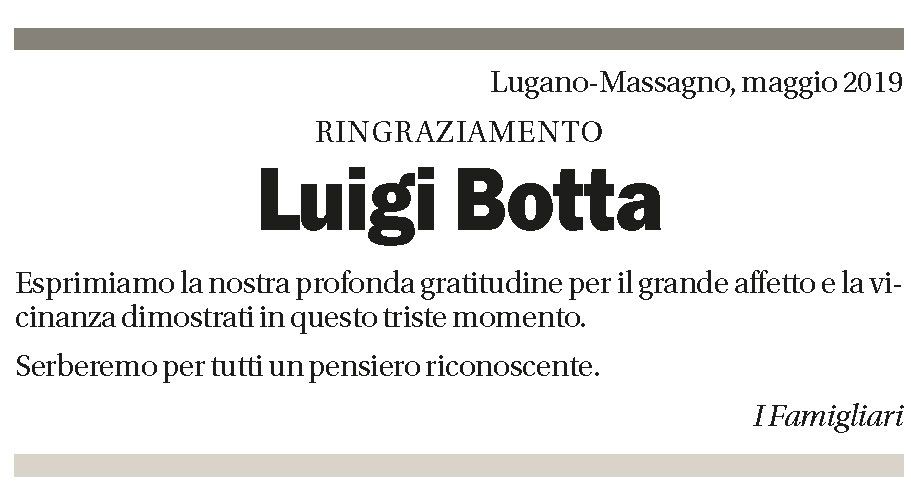 Annuncio funebre Luigi Botta