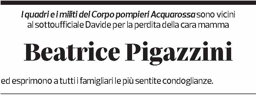 Annuncio funebre Beatrice Pigazzini
